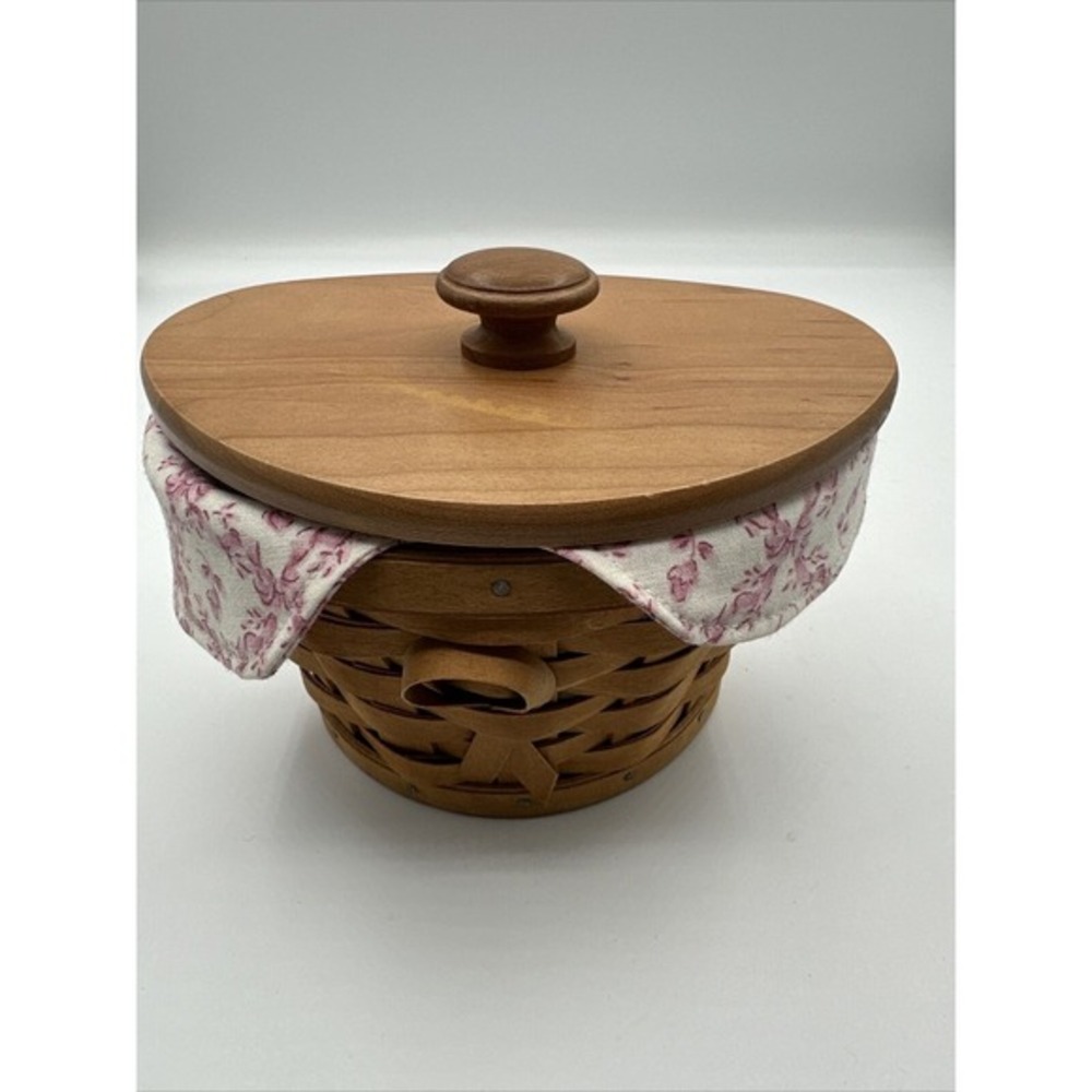 Longaberger 2007‎ Horizon of Hope Basket with Wood Lid Liner and Protector 21-06